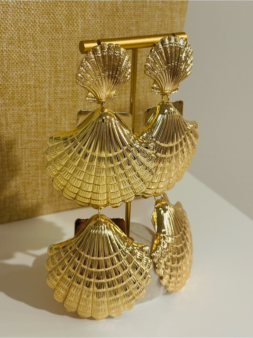 Fashion Jewelry Gold Shell Drop Earrings